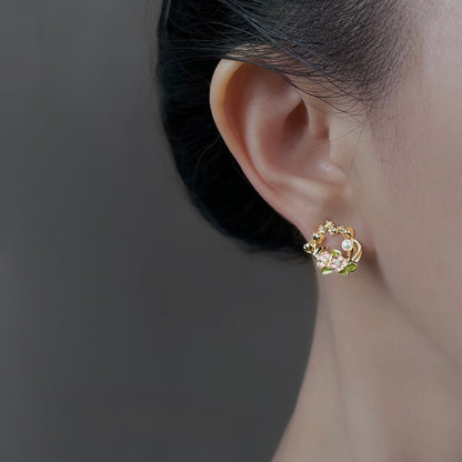 Spring Wreath Earrings
