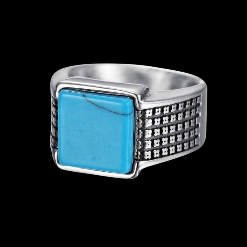 Square Turquoise Gem Ring