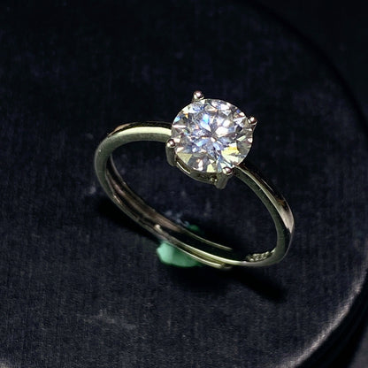 Sterling Silver Moissanite Spiritual Healing Ring 0.5-5ct
