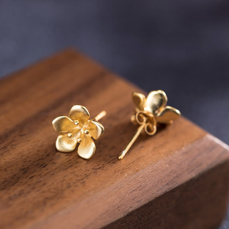 Sterling Silver Peach Blossom Balance Earrings