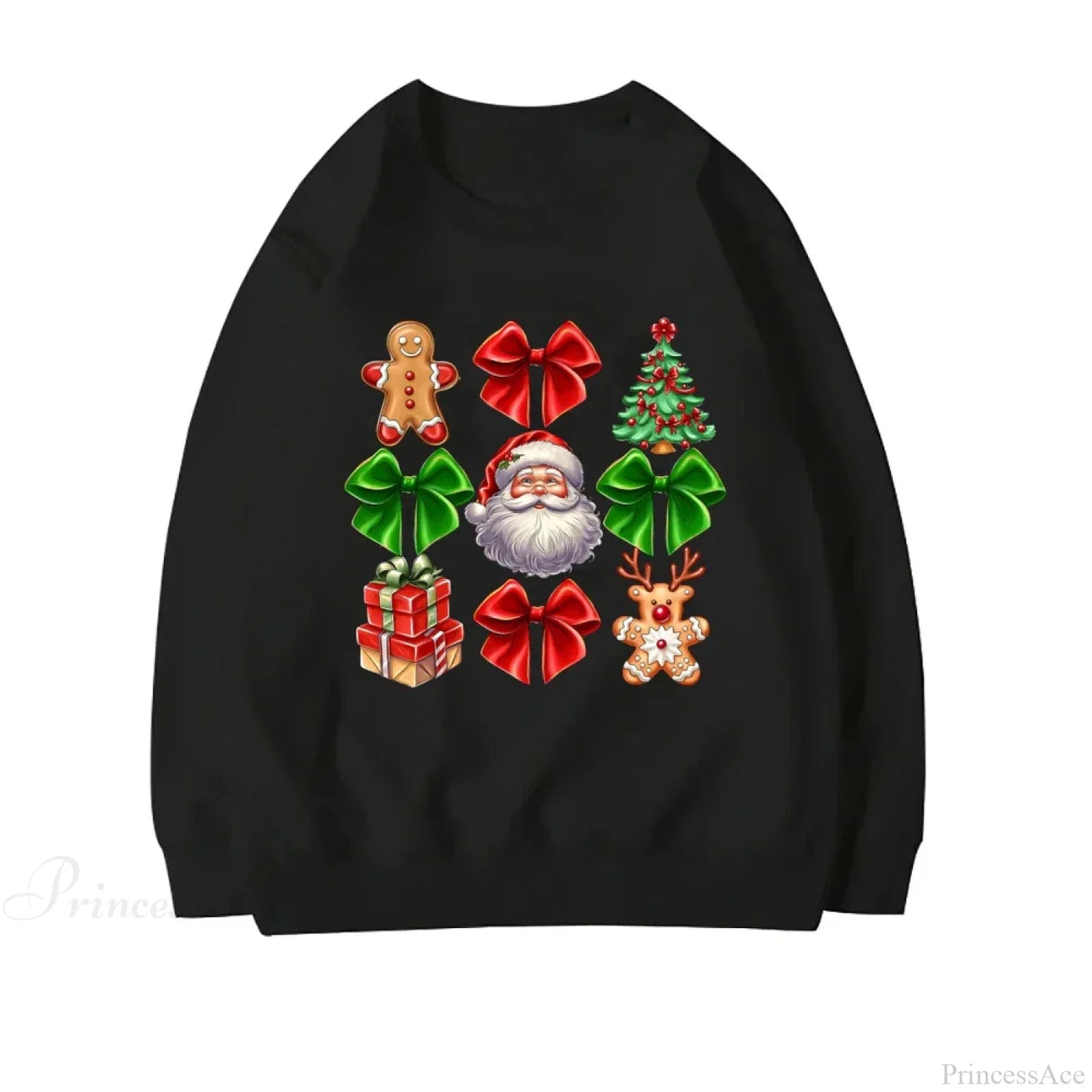 Stylish Coquette Christmas Santa Sweatshirt Holiday Christmas Hoodie