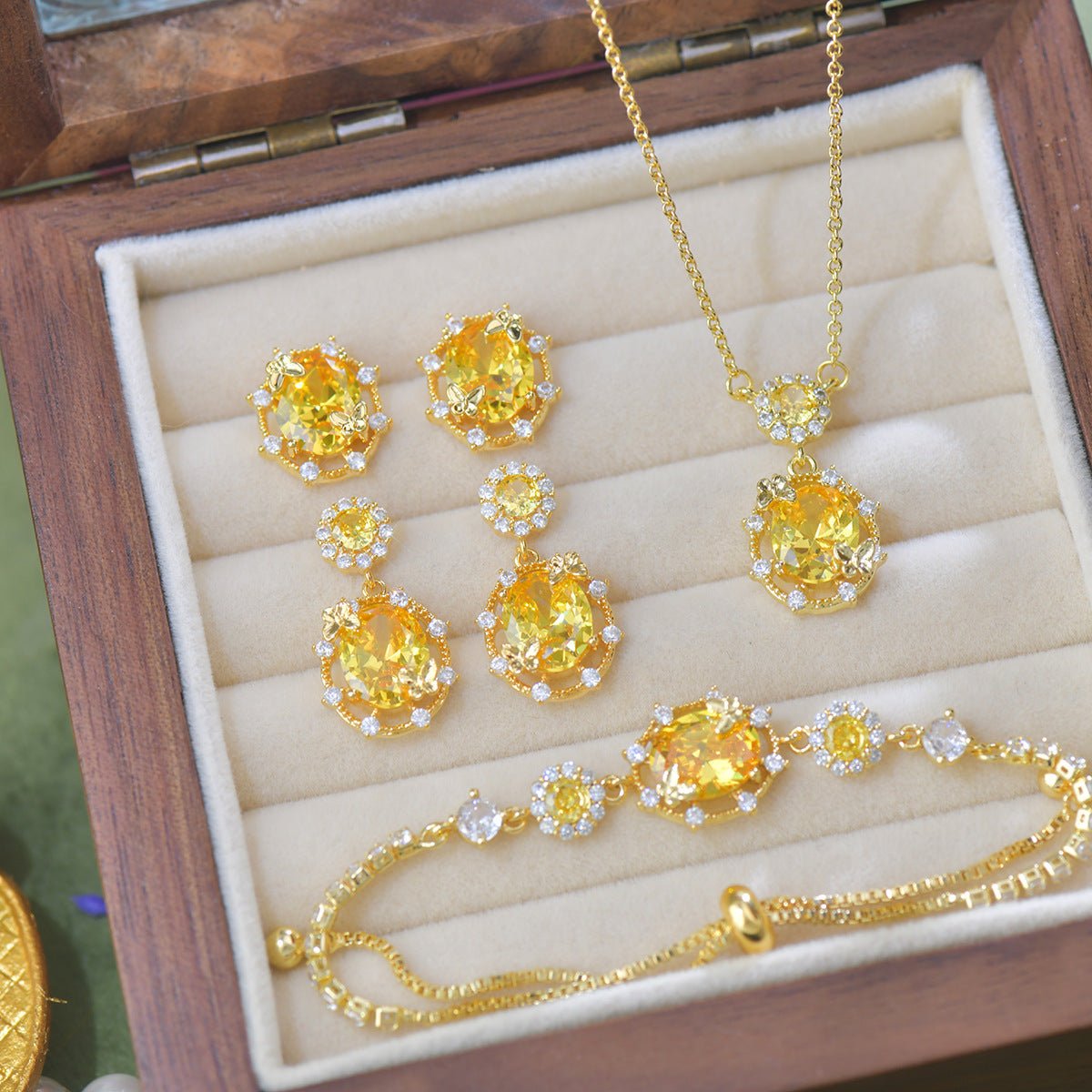 Sunshine Butterfly Drop Earrings