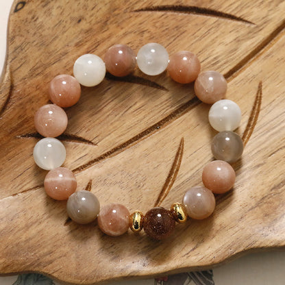 Sunstone Gold Sandstone Spiritual Bracelet for Wealth