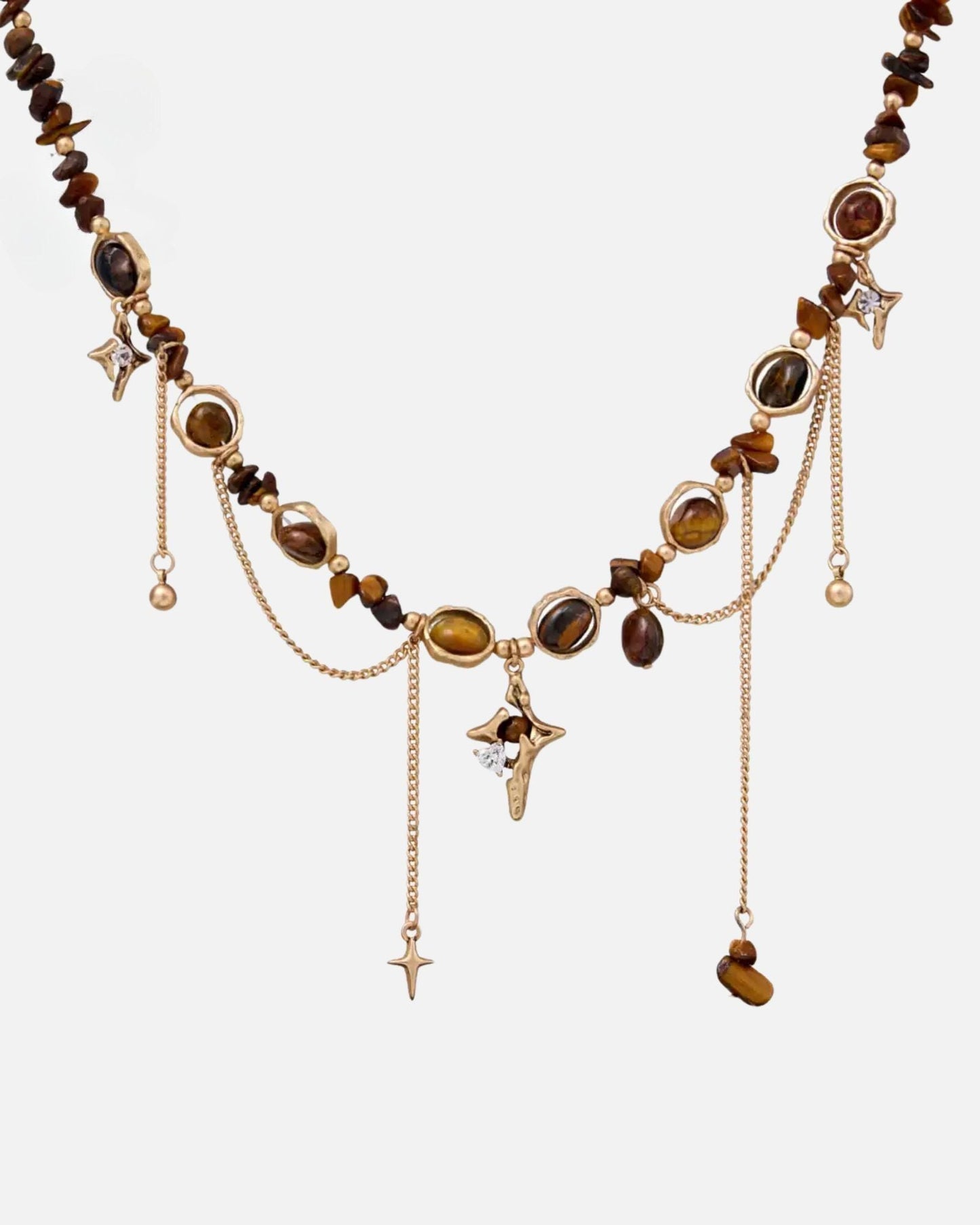 Cassie Tiger Eye Chain Necklace