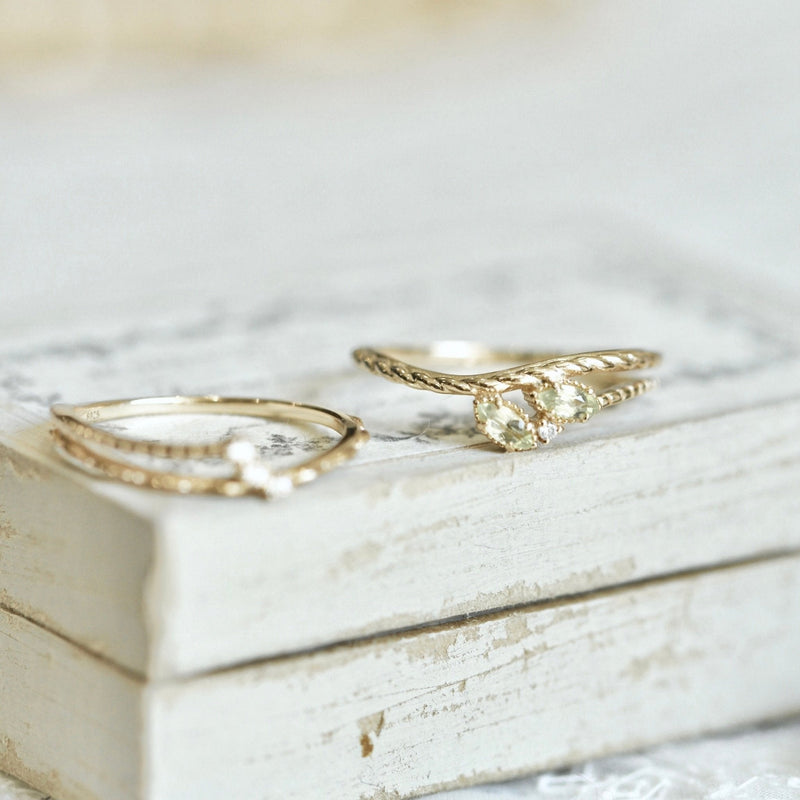 Twined Laurel Ring Set