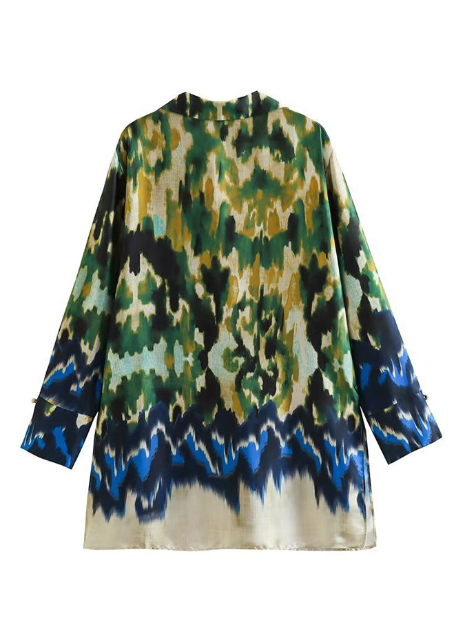 Long Sleeves Printed Blouses and Pants