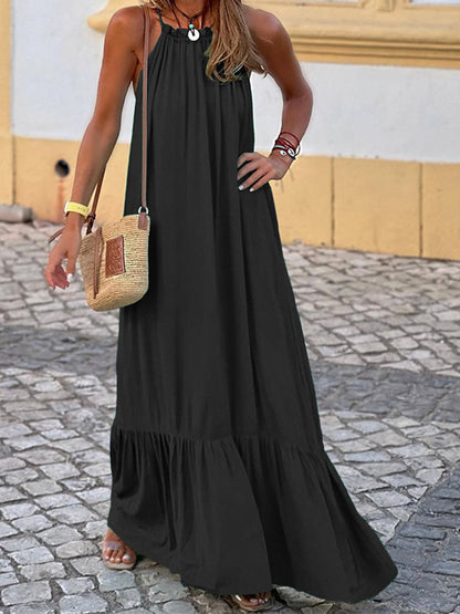 Halter Sleeveless Maxi Dress