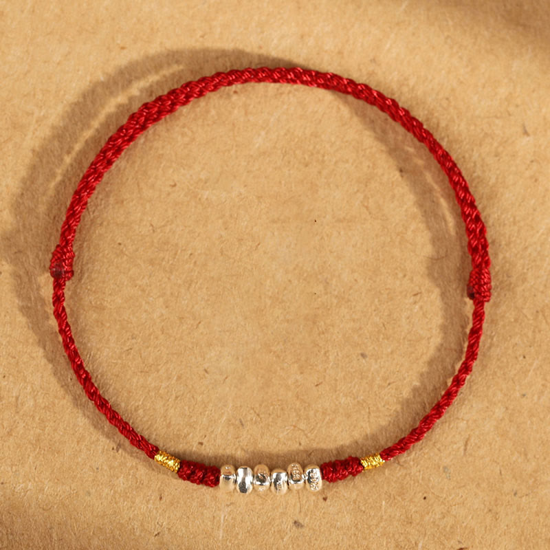 925 Sterling Silver Red String Protection Bracelet
