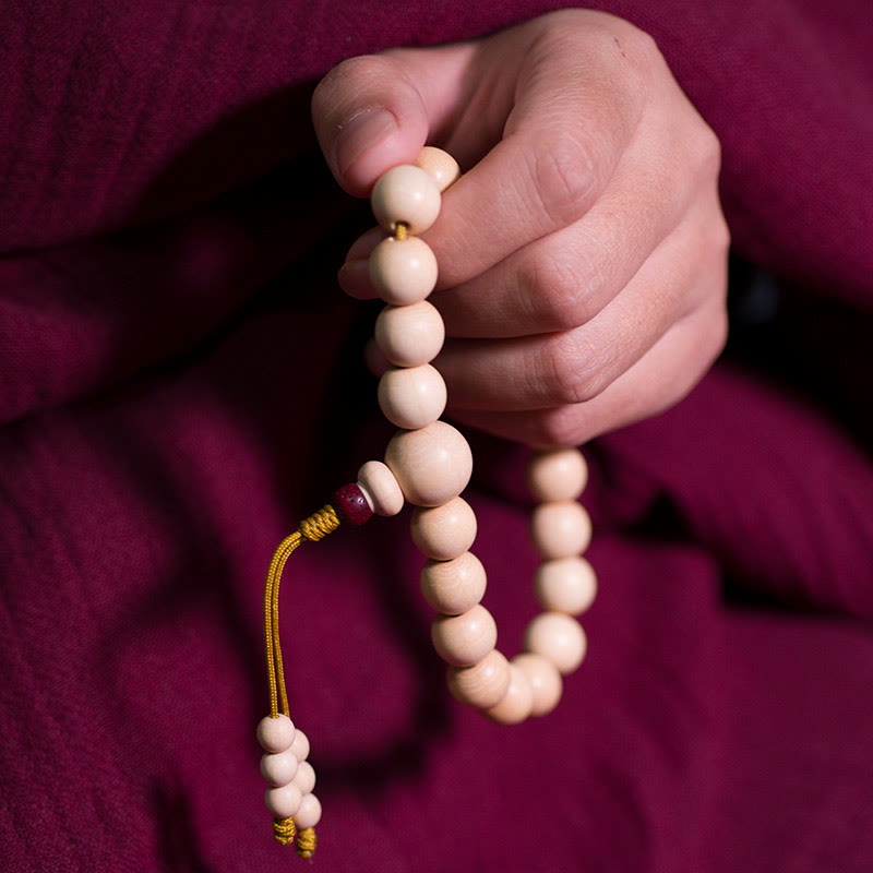 Abelia Biflora Wood Wrist Mala Bracelet 10mm