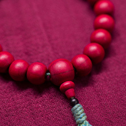 Abelia Biflora Wood Wrist Mala for Protection & Blessing