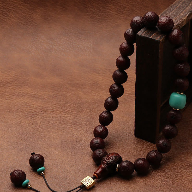 Bodhi Seed Tibetan Wrist Mala | Luck & Wealth Charm