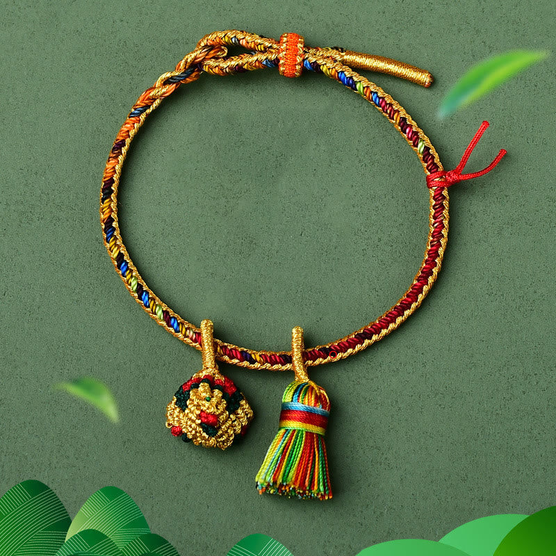 Colorful Red String Charm Bracelet for Luck & Protection
