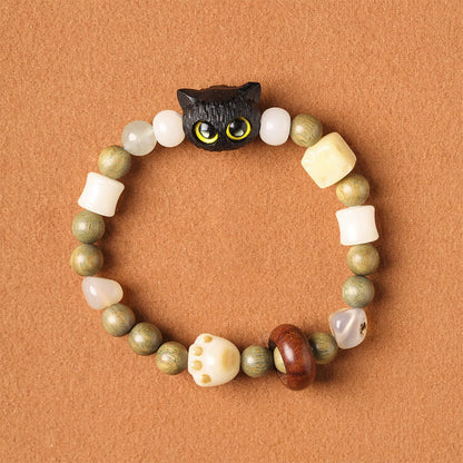 Peace Bracelet With Bodhi Seed, Green Sandalwood & Green Aventurine