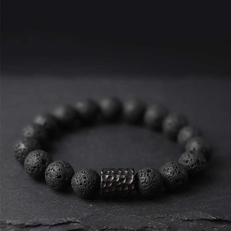 Tiger Eye Lava Rock Healing Bracelet 10mm Beads