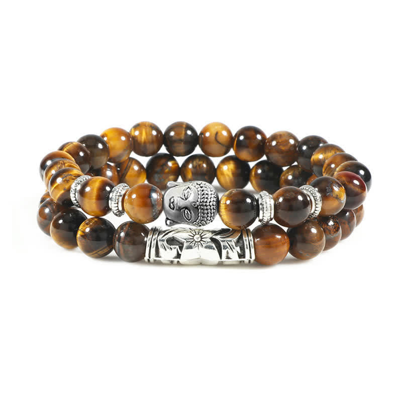 Tiger Eye & Red Turquoise Protection Bracelet Set