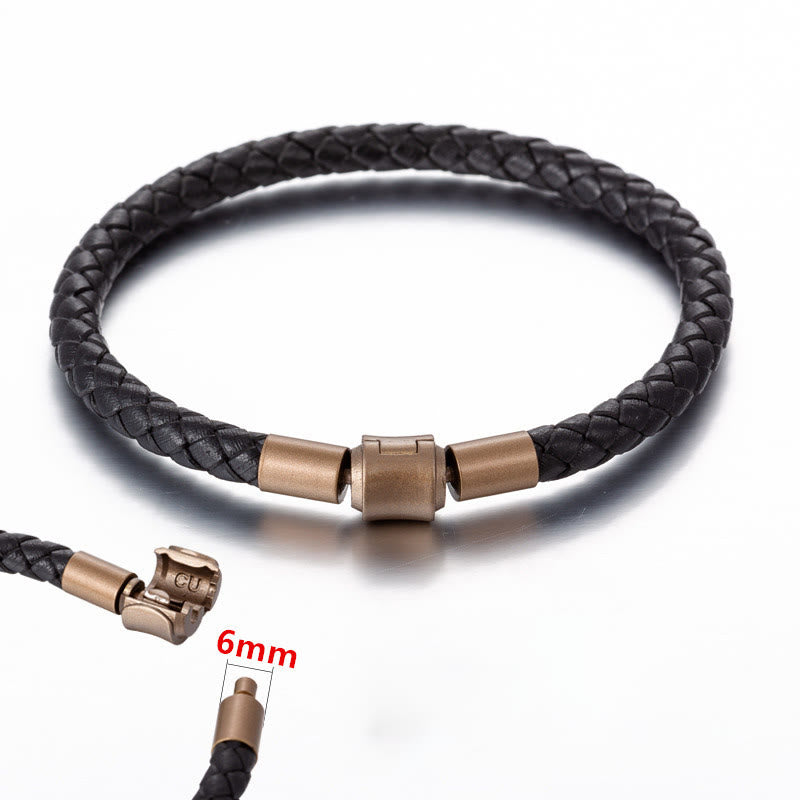 Red String Luck Bracelet 4-5mm Leather Rope