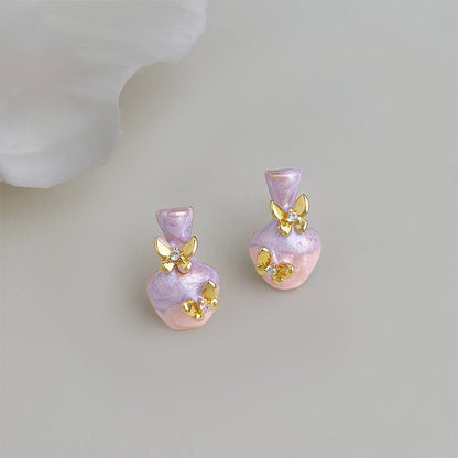 Vase of Butterfly Earrings