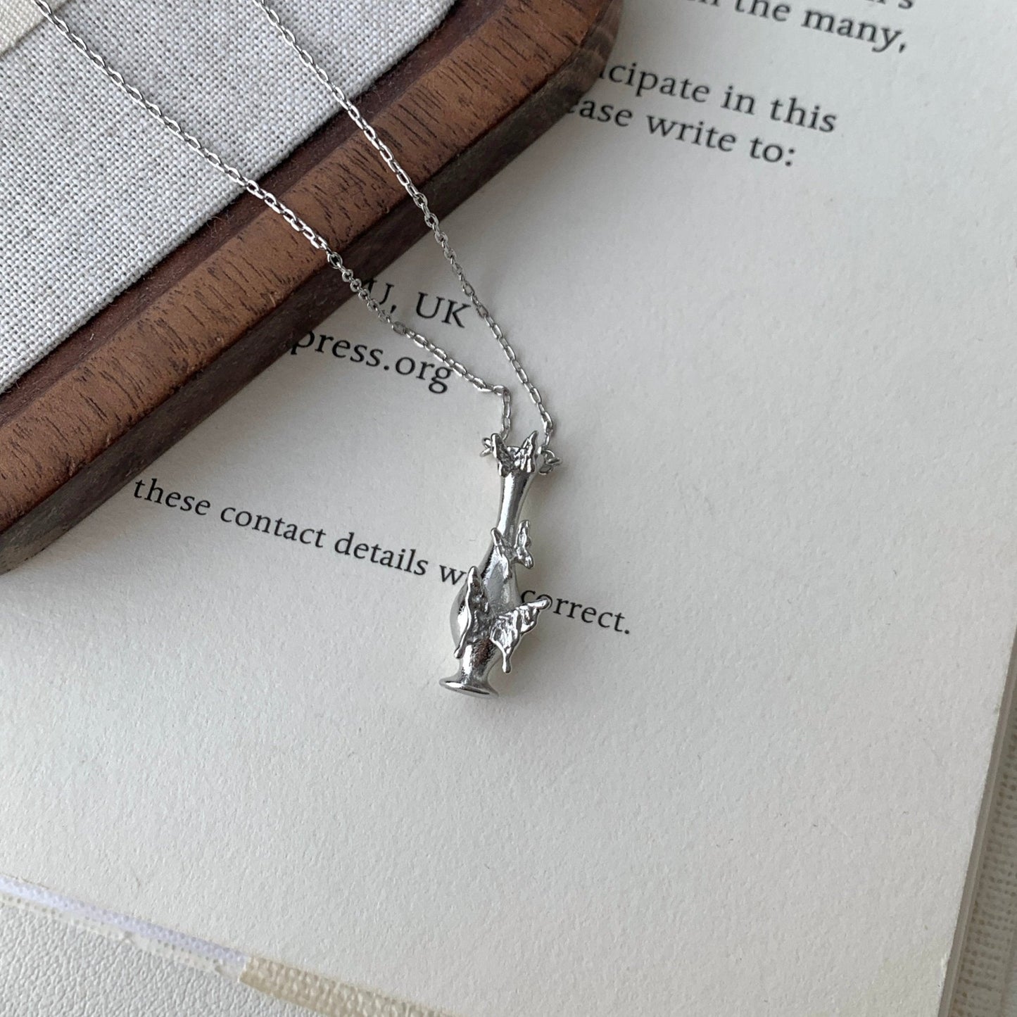 Vase of Butterfly Necklace