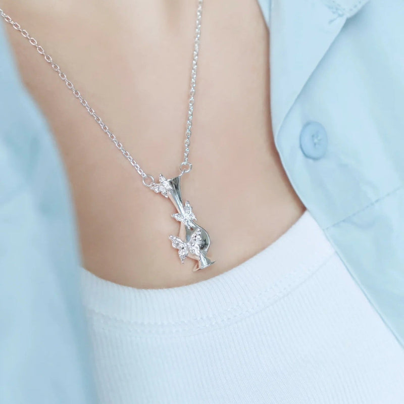 Vase of Butterfly Necklace