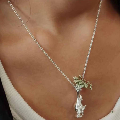 Vase of Butterfly Necklace