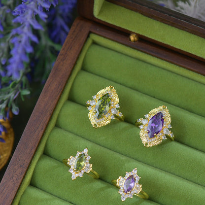 Verdant Art Deco Ring