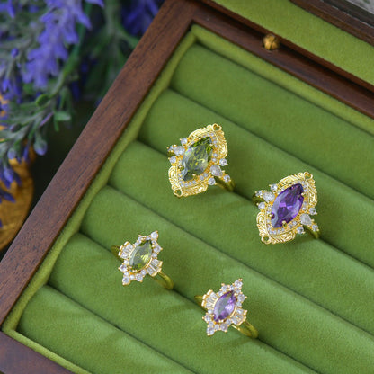 Verdant Art Deco Ring