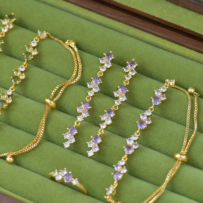 Violet Cascade Bracelet