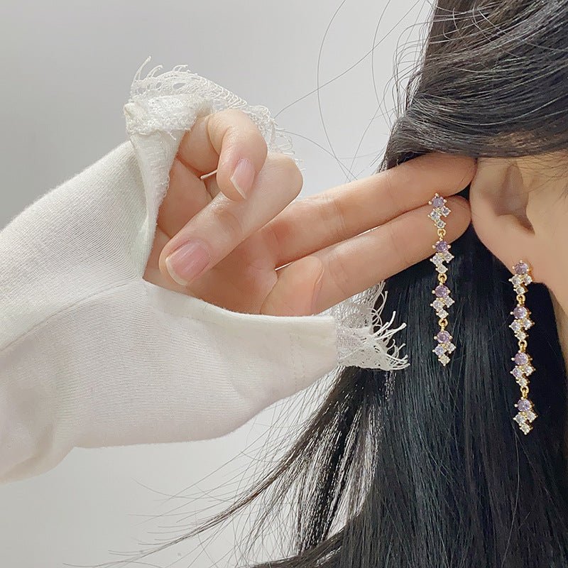 Violet Cascade Earrings