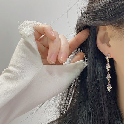 Violet Cascade Earrings