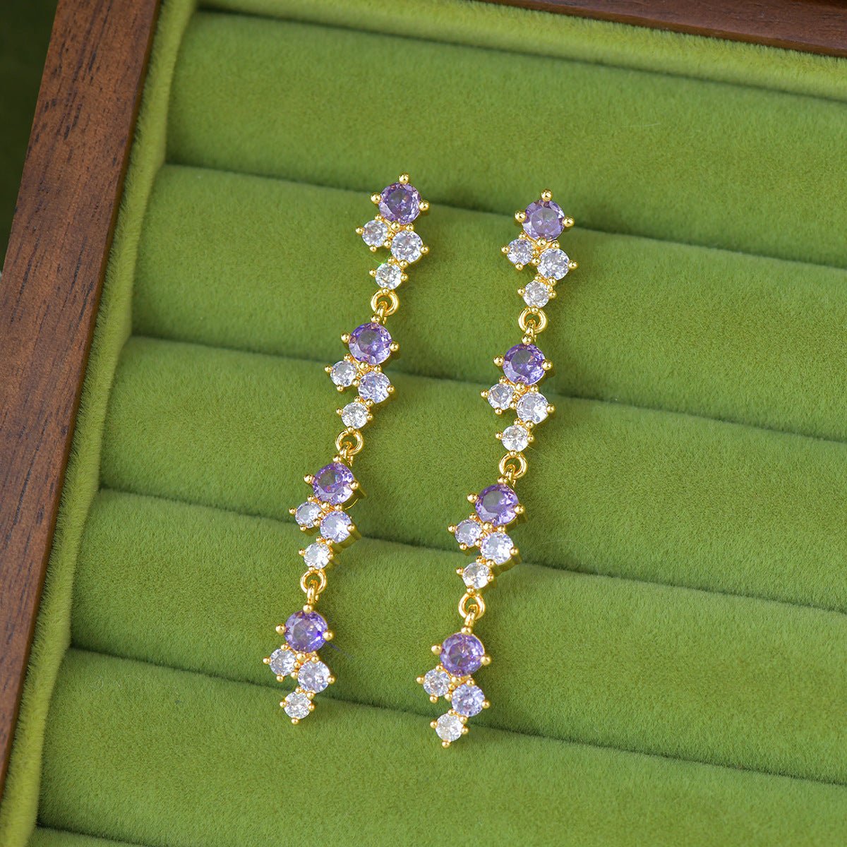 Violet Cascade Earrings