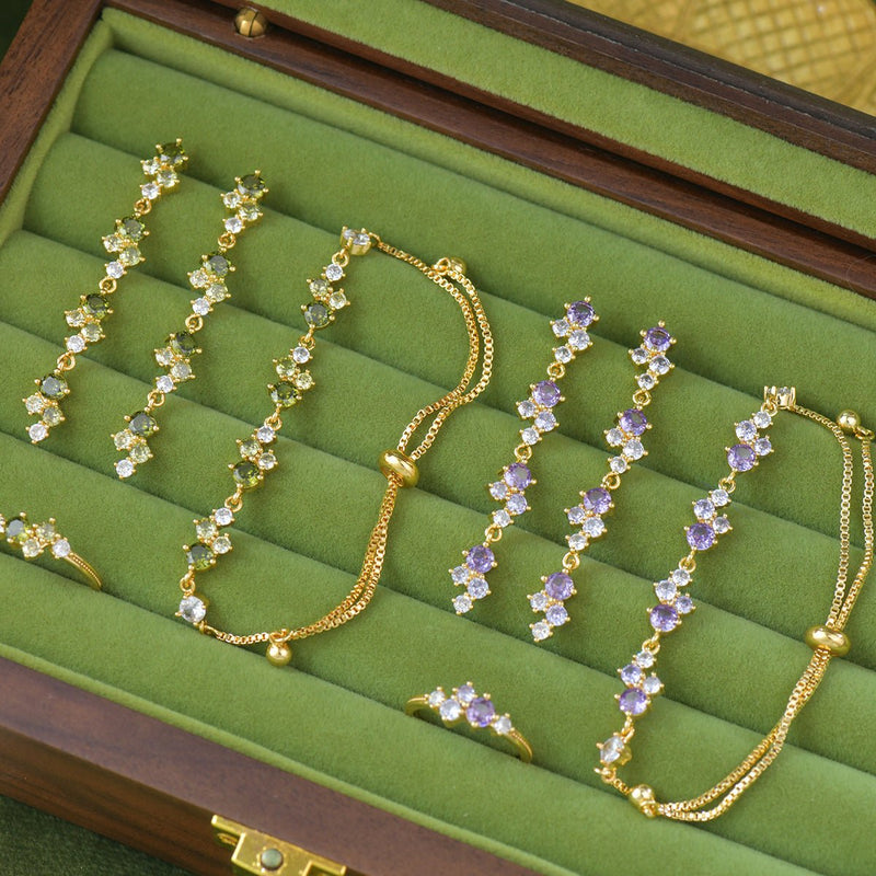 Violet Cascade Earrings