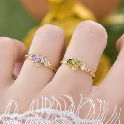 Violet Cascade Ring