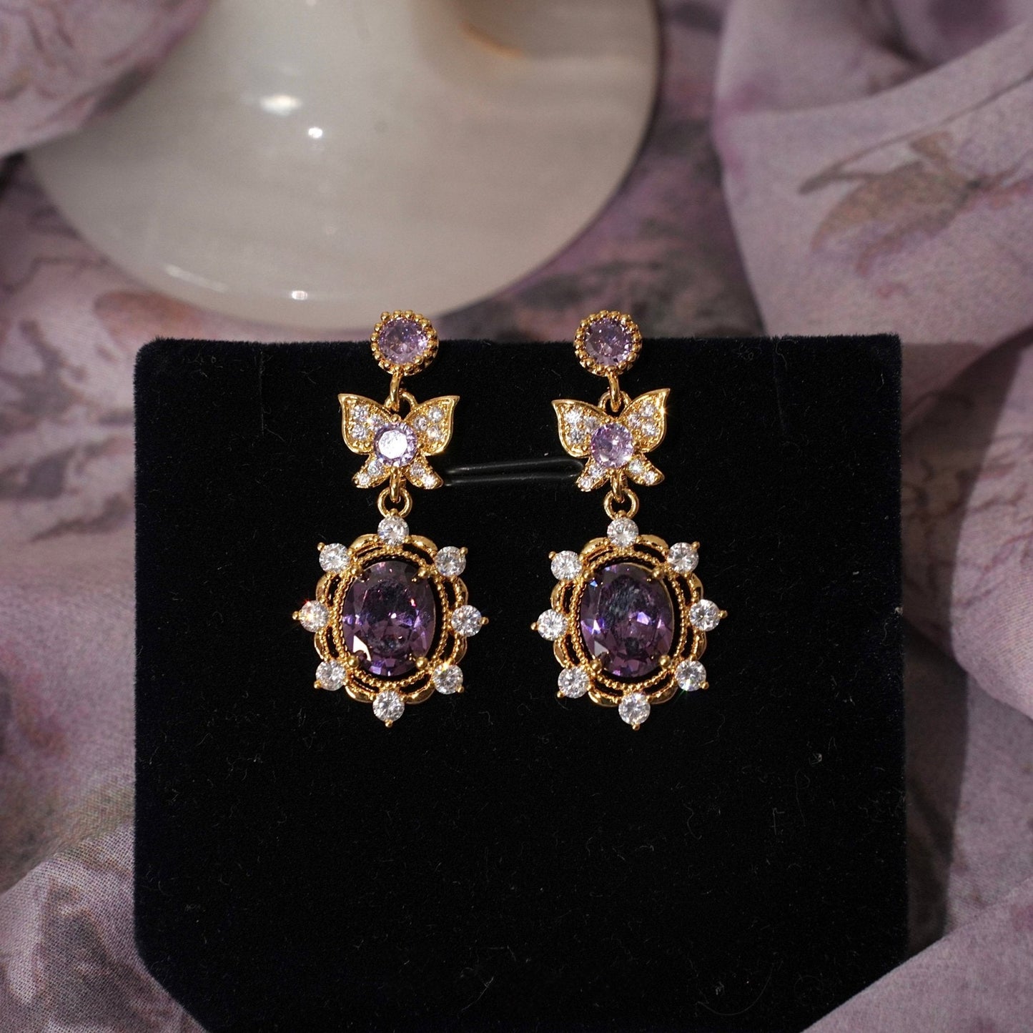 Violet Flutter Earrings