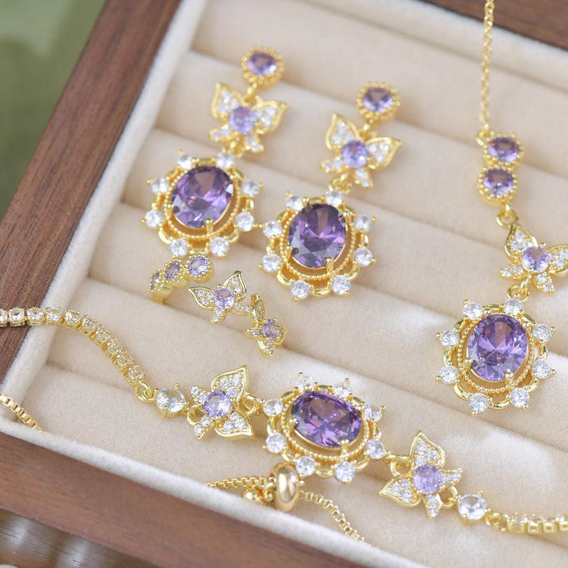 Violet Flutter Necklace
