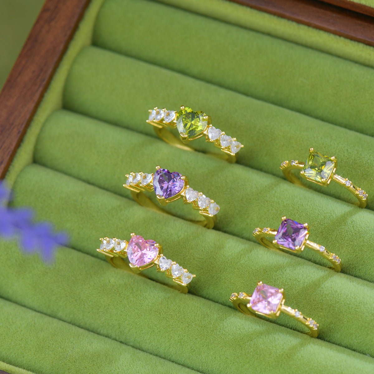 Violet Heart Ring