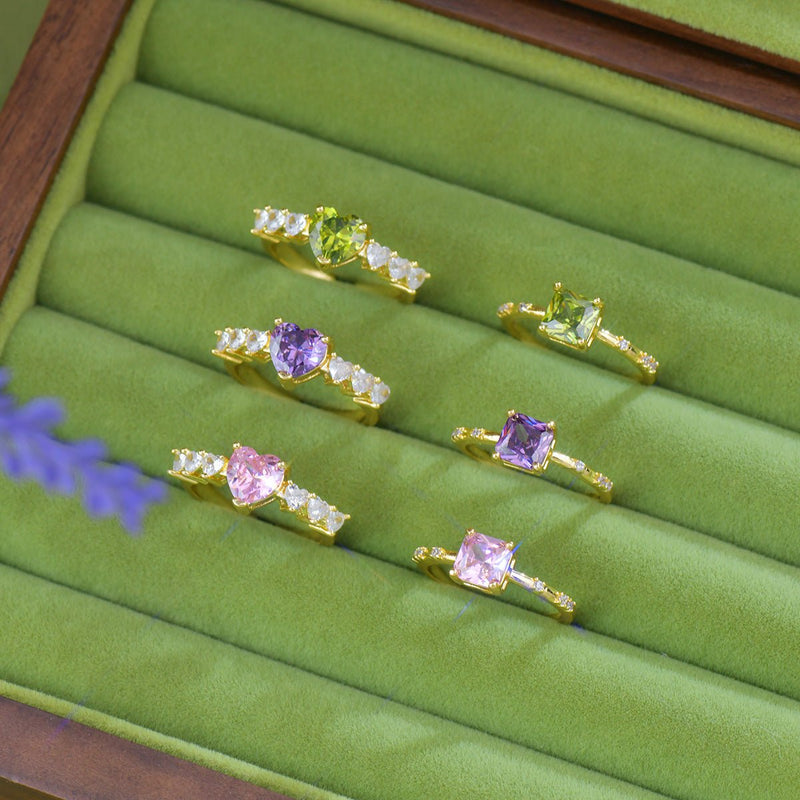Violet Heart Ring