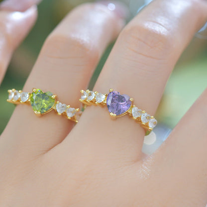 Violet Heart Ring