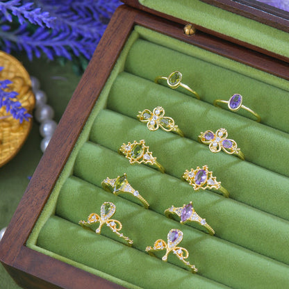 Violet Regalia Oval Ring
