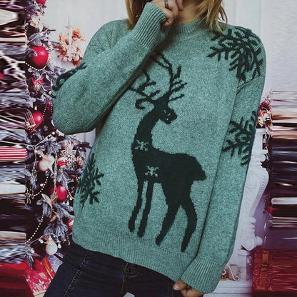 Warm Pullover All Match Soft Knitted Christmas Sweater