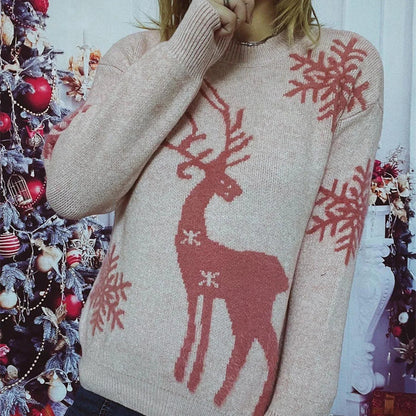 Warm Pullover All Match Soft Knitted Christmas Sweater