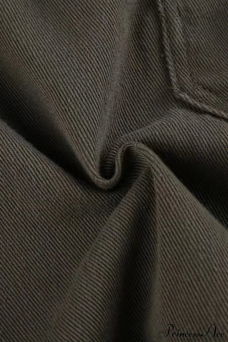 Washed Multi Pocket Denim Cargo Pants