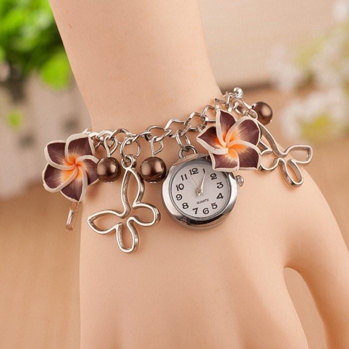 Butterflies & Flowers Bracelet Watch