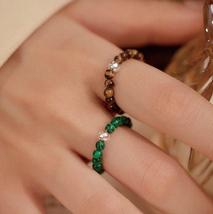 White Jade & Black Onyx Blessing Ring