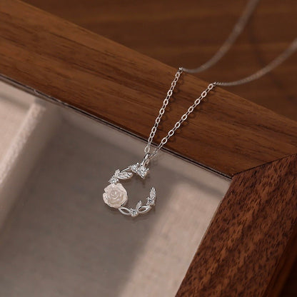 White Rose Necklace