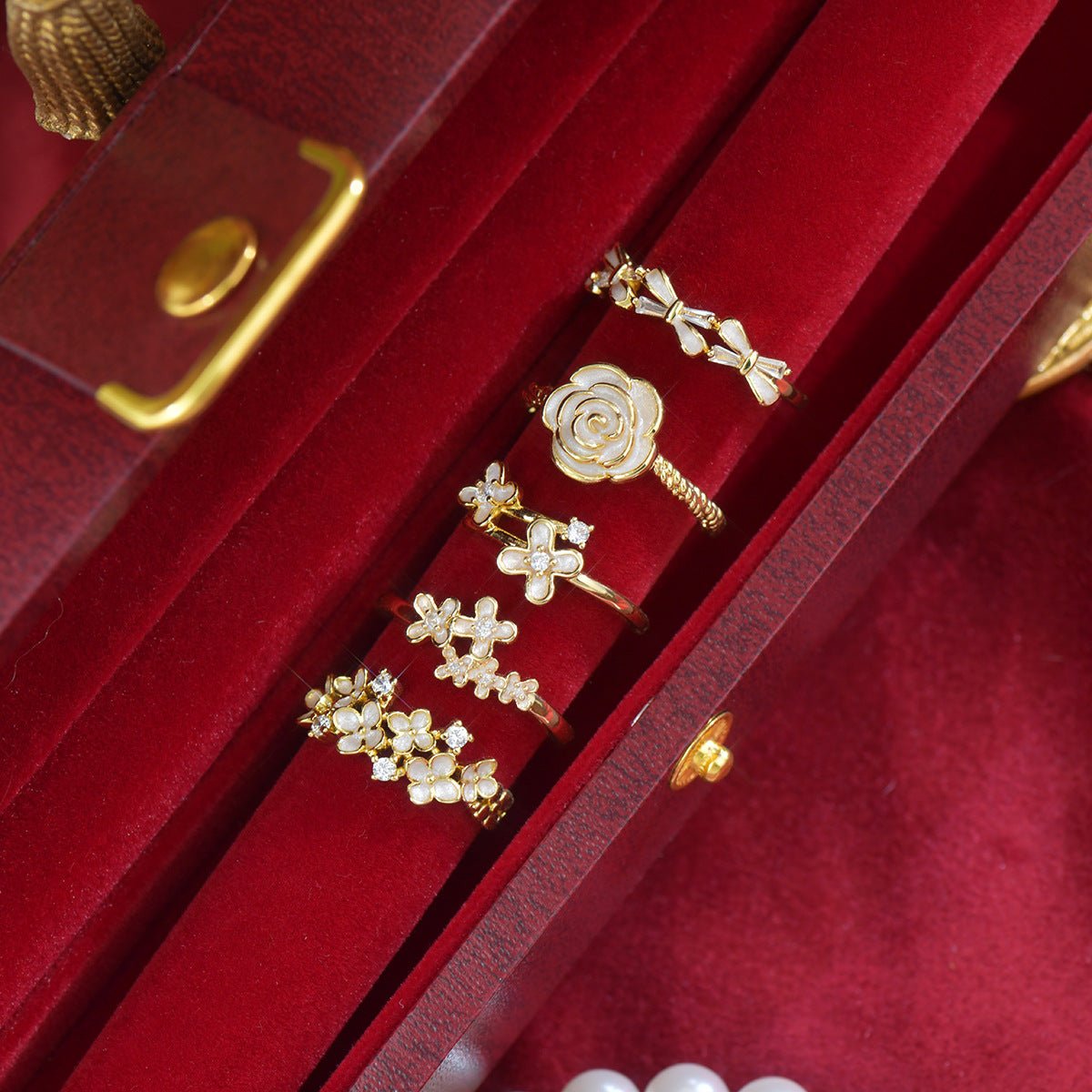 White Wisteria Ring