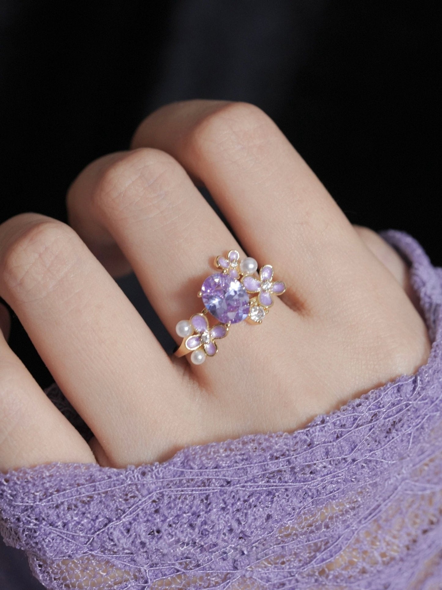 Wisteria Amethyst Ring