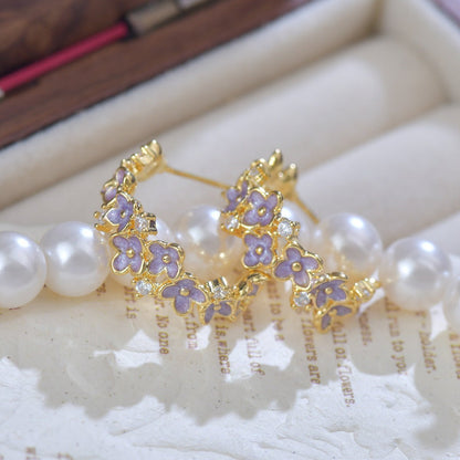 Wisteria Hoop Earrings