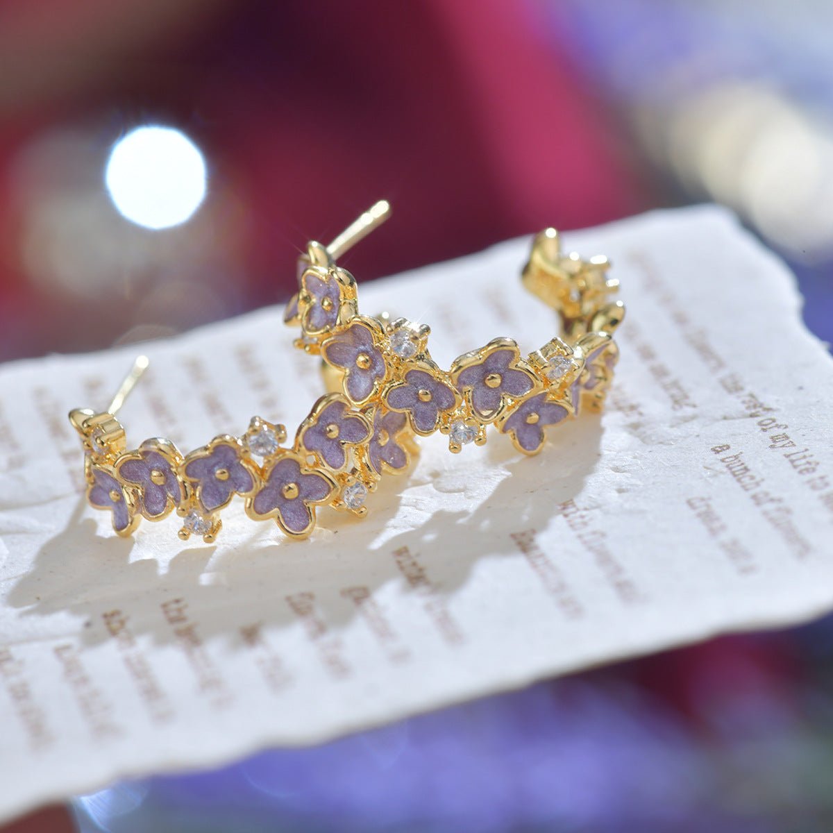 Wisteria Hoop Earrings