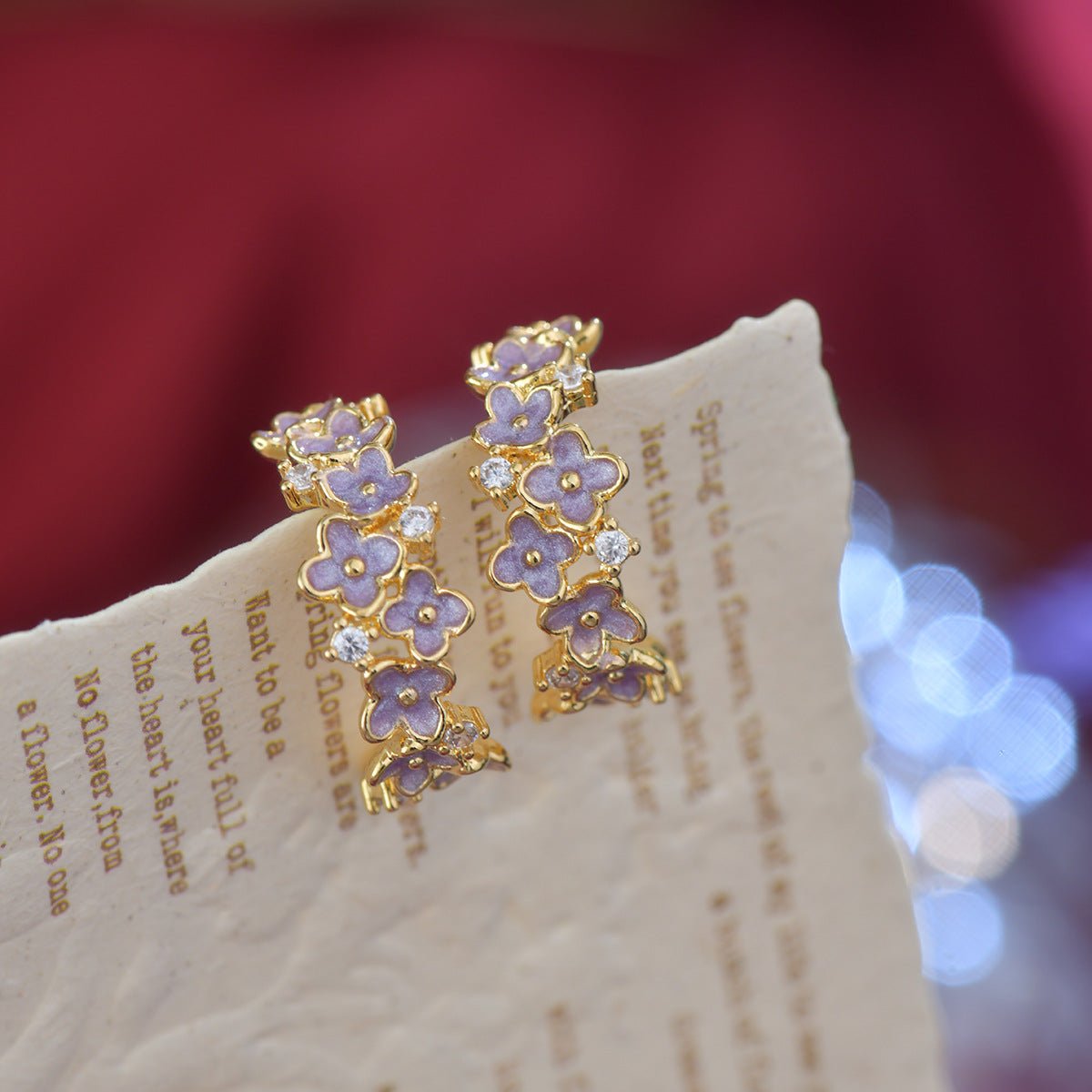 Wisteria Hoop Earrings