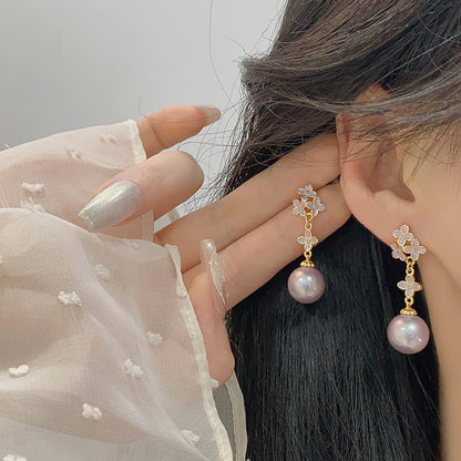 Wisteria Pearl Earrings